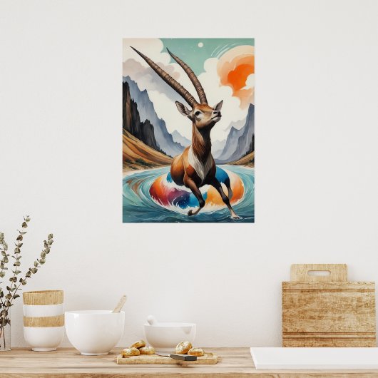 Oryx geniet van Float Trip Poster (Keuken)