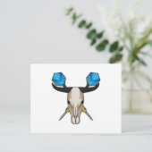 Os bij pijltjes met pijl briefkaart (Staand voorkant)