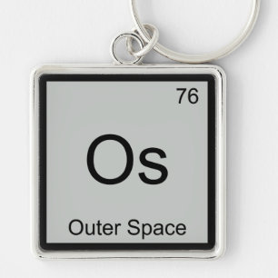 Os - Buitenruimte scheikunde symbool T-shirt Sleutelhanger