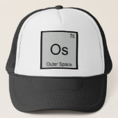 Os - Buitenruimte scheikunde symbool T-shirt Trucker Pet (Voorkant)