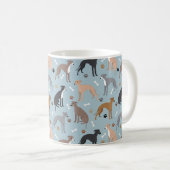 Os de chien gris italien et pattes de café Mug (Devant droit)