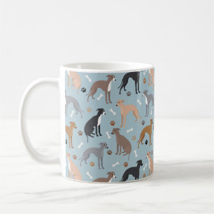 Os de chien gris italien et pattes de café Mug