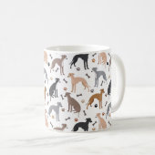 Os de chien gris italien et pattes de café Mug (Devant droit)