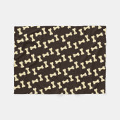 Os de chien sur couverture motif brune pour chien (Devant (Horizontal))