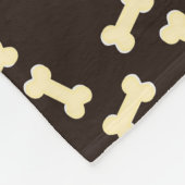 Os de chien sur couverture motif brune pour chien (Coin)