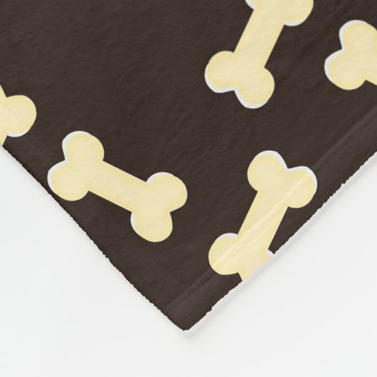 Os de chien sur couverture motif brune pour chien (Coin)