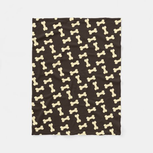 Os de chien sur couverture motif brune pour chien (Devant)