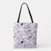 Os et pattes de Bichon Frise Purple Sac fourre-tou (Dos)