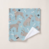 Os et pattes Weimaraner bleu (Gant de toilette)