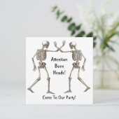 Os Heads Skeleton Halloween Invitation (Debout devant)