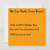 Os Heads Skeleton Halloween Invitation (Dos)