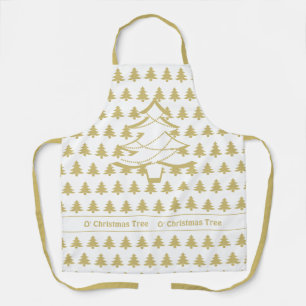 O's kerstboom Gold/White Iconic Pattern Schort