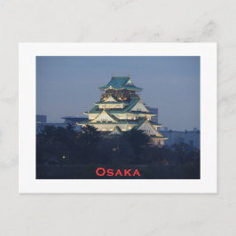 Osaka Castle in Dusk Briefkaart