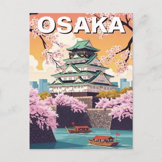 Osaka Castle Japan Briefkaart (Voorkant)