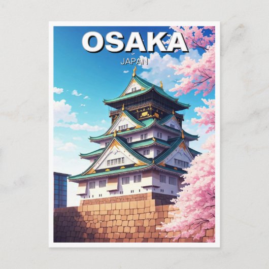 Osaka Castle Japan Reizen Briefkaart (Voorkant)
