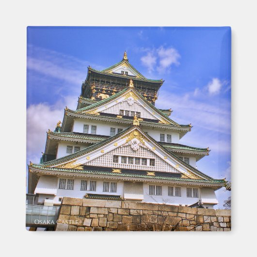 Osaka Castle:Square Magnet Magneet (Voorkant)