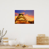 Osaka Castle (Sunset ver.) Poster (Keuken)