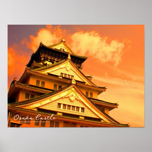 Osaka Castle (Sunset ver.) Poster (Voorkant)