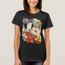 Osaka Japan Geisha Bloemige Reis T-Shirt