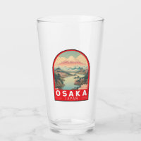 Osaka Japan Mount Fuji Travel Art Embleem
