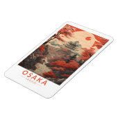 Osaka Japan Reizen Kunst Vintage Magneet (Linkerzijde)