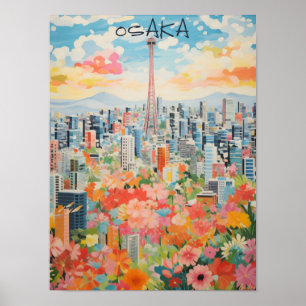 Osaka Japan Reizen Stad Muurkunst Esthetisch Poster