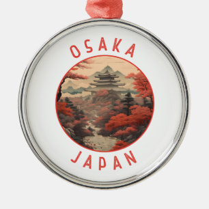 Osaka Japan Retro Noodlijdende Cirkel Metalen Ornament