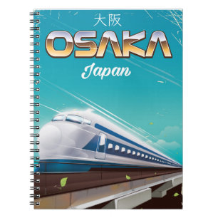 Osaka Japan Trein Vintage reisposter Notitieboek