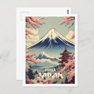Osaka Japan Vintage Beroemde Reisplaats Briefkaart