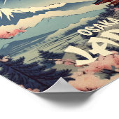 Osaka Japan Vintage Beroemde Reisplaats Poster (Hoek)