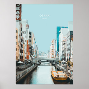 Osaka, Japanse reisbaan Poster