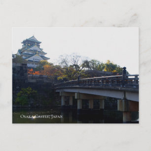 Osaka Kasteel vanuit Brug Japan Reisbestemming Briefkaart