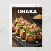 Osaka Takoyaki Japans eten Briefkaart (Voorkant / Achterkant)