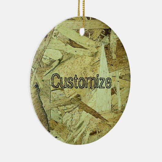 OSB Chip Board Multiplex Gepersonaliseerd Keramisch Ornament (Rechts)