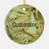 OSB Chip Board Multiplex Gepersonaliseerd Keramisch Ornament (Voorkant)