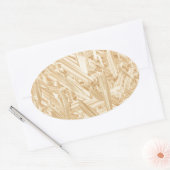 OSB-patroonchipboard vernieuwing Ovale Sticker (Envelop)