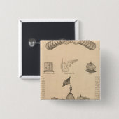 Osborn Manufacturing Company Vierkante Button 5,1 Cm (Voorkant /achterkant)