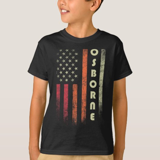 Osborne achternaam Funny Retro Verjaardag Ameri T-shirt (Voorkant)
