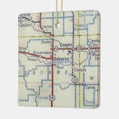 Osborne Kansas kaart Keramisch Ornament (Links)