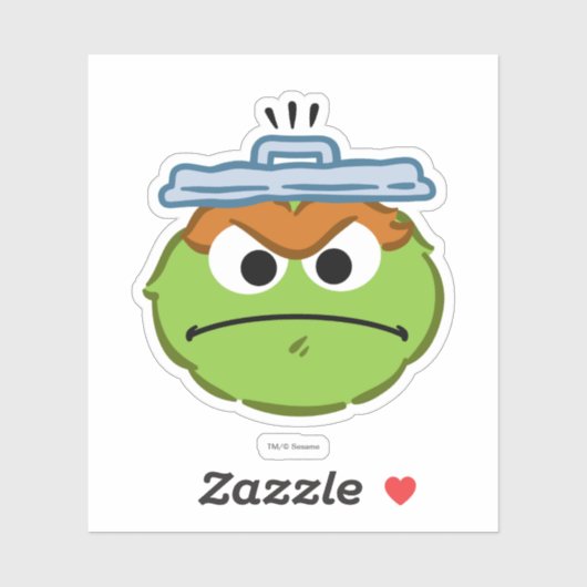 Oscar Angry Face Sticker (Vel)