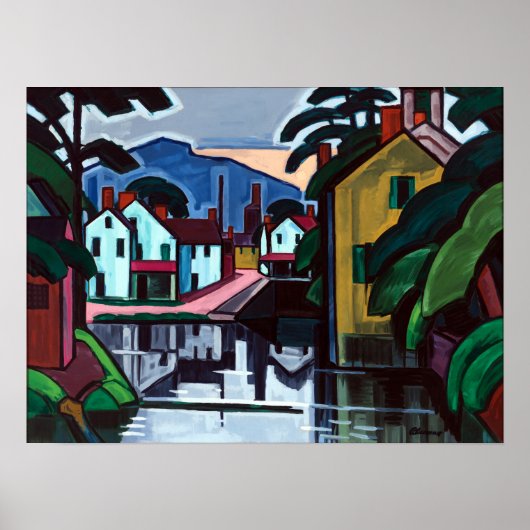 Oscar Bluemner Old Canal Port Poster (Voorkant)