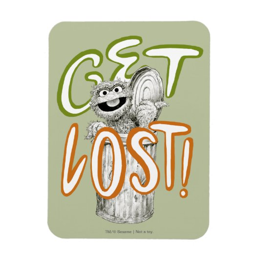 Oscar de Grouch B&W-schets Magneet (Verticaal)