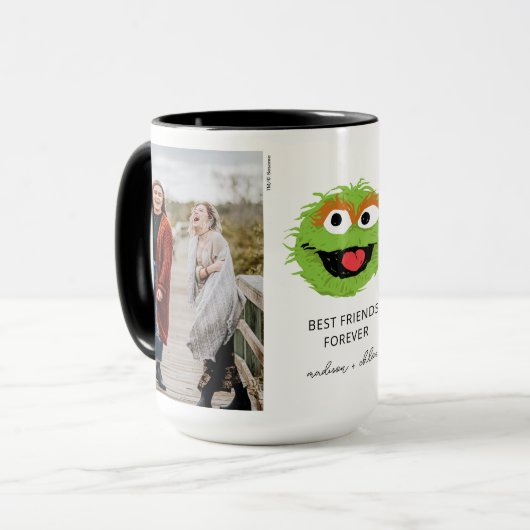Oscar de Grouch | Beste vrienden - Foto Mok (Voorkant links)