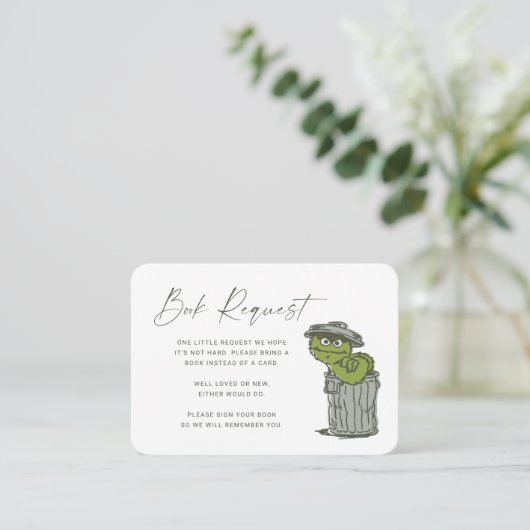 Oscar de Grouch Book Request Insert Plaatskaartje (Staand voorkant)