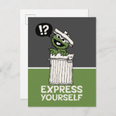 Oscar de Grouch Express jezelf Briefkaart (Voorkant / Achterkant)