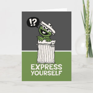 Oscar de Grouch Express jezelf Feestdagen Kaart