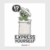 Oscar de Grouch Express jezelf Sticker (Vel)