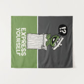 Oscar de Grouch Express jezelf Wandkleed (Voorkant (horizontaal))