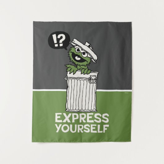 Oscar de Grouch Express jezelf Wandkleed (Voorkant)