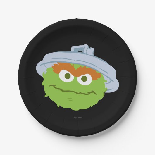 Oscar de Grouch Face Papieren Bordje (Voorkant)
